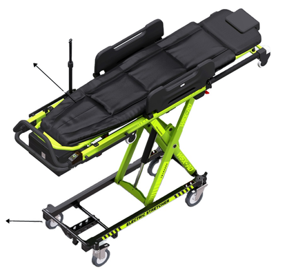 HP-2K02 New Model Electrical Mobile Powered Stretcher Electric Ambulance Stretcher For Sale