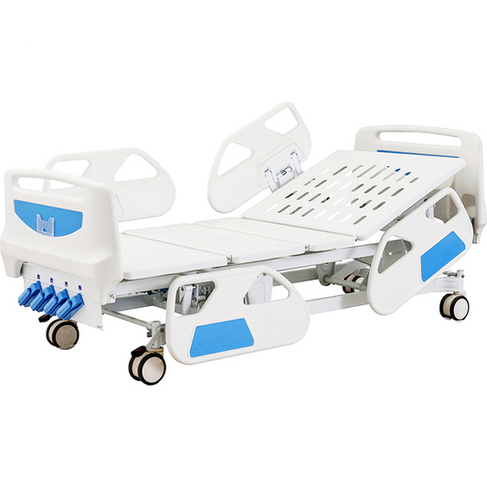 HP-4e Hospital 4 Cranks Manual Clinic Patient Recovery Bed Adjustable Metal Bed,