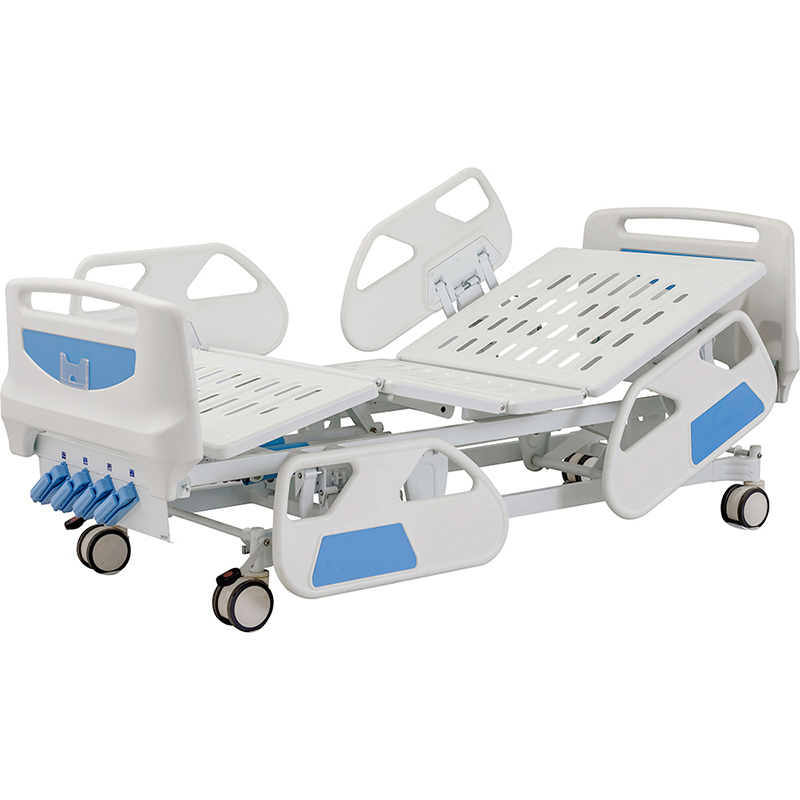 HP-4e Hospital 4 Cranks Manual Clinic Patient Recovery Bed Adjustable Metal Bed,