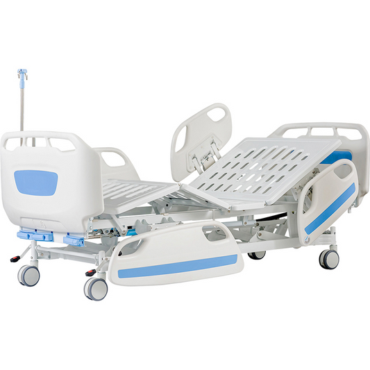 HP-D3d 3 Functions Medical Clinic Nursing Patient Bed Manual Hospital Portable Casters Metal Bed