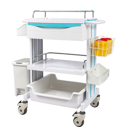 MT-14 Hao Pak Medical Trolley Hospital Treatment ABS Cart Emergency Trolley