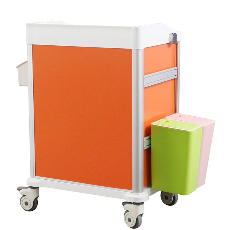 Large-capacity  ABS emergency trolley, multi-function nursing cart, nurse medical cart