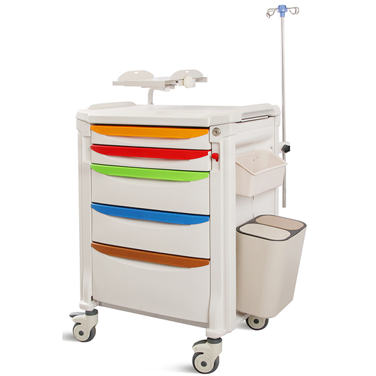 MT-11 Hospital ABS Functional Utility Medicine Cart Nursing Trolley For Treatment